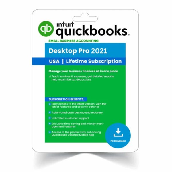 Quickbooks desktop Pro 2021 CANADA for windows | No-Subscription
