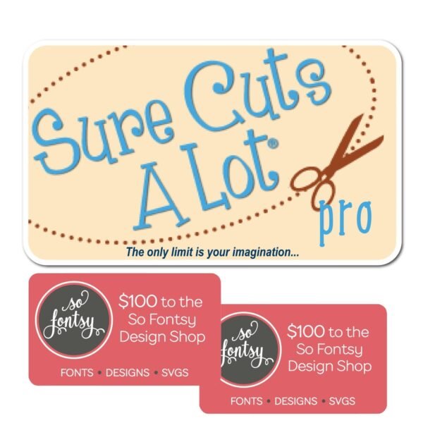 Sure Cuts A Lot Software Instant Code - Version 6 PRO + $200 to So Fontsy